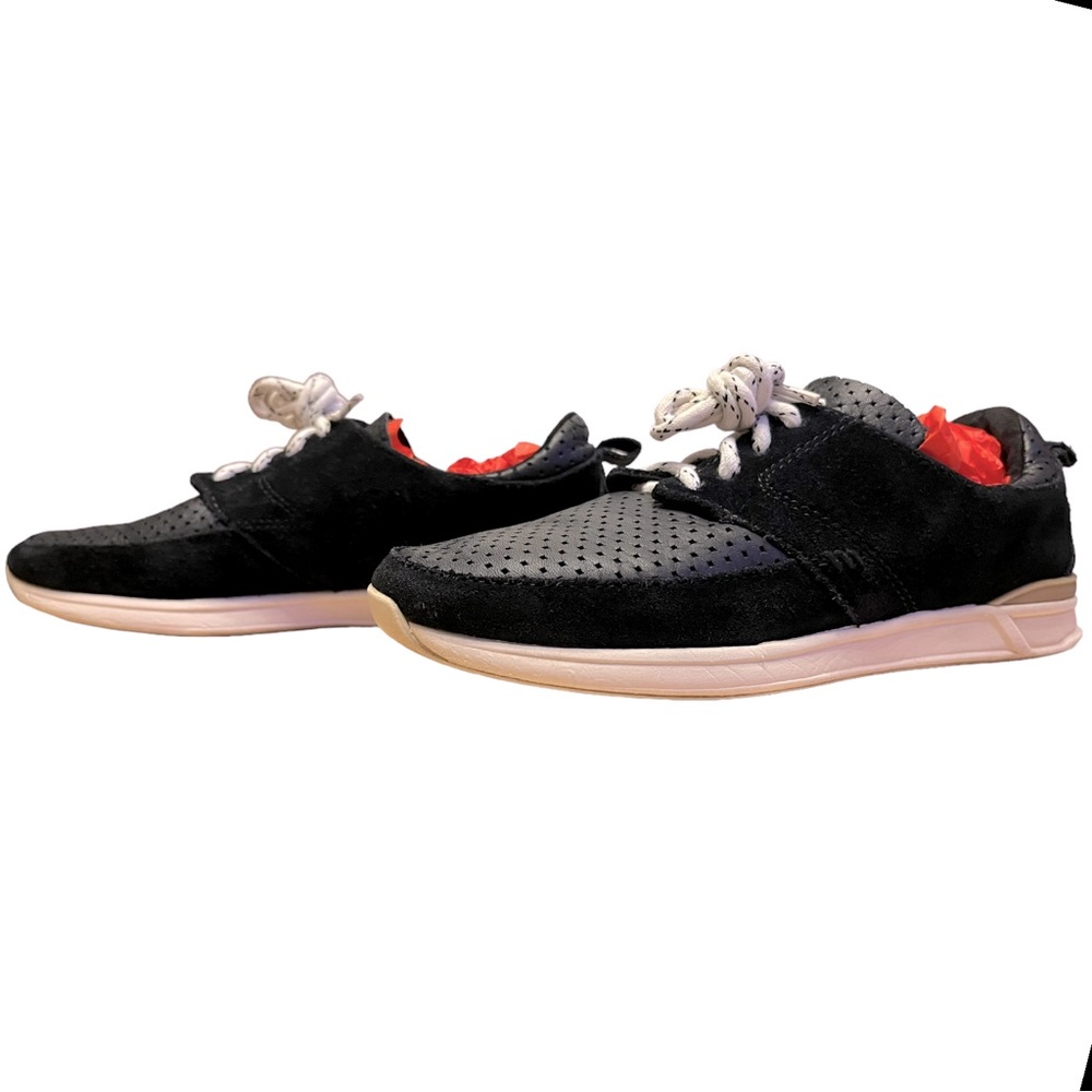Reef Rover Low LX Swellular Tech Black Suede & Leather Boat Loafers/Shoes